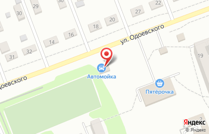 Автокомплекс на улице Одоевского на карте