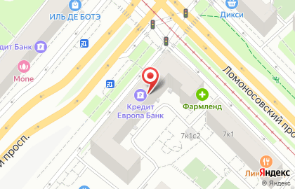 Кредит Европа банк в Москве на карте