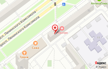 Студия красоты Образ на проспекте Ленинского Комсомола на карте