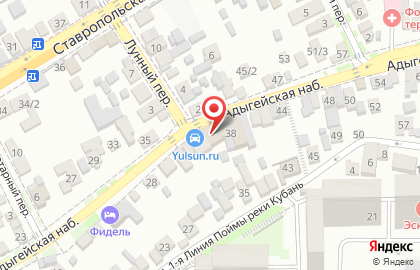 Магазин автозапчастей Yulsun на Адыгейской Набережной на карте