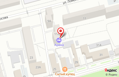 Гостиница Арена на улице Ломоносова на карте