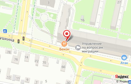 Рестобар Бекон в Ленинском районе на карте