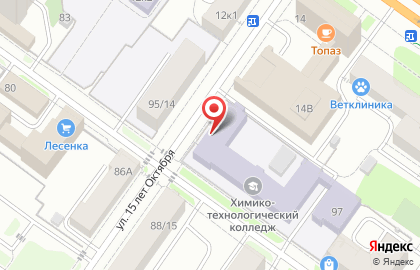 Тверской химико-технологический колледж на Московской улице на карте