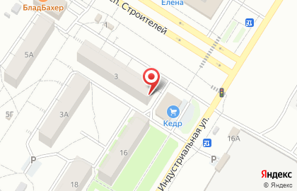 Магазин промтоваров на проспекте Строителей на карте