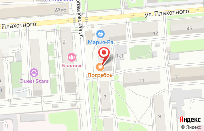 Магазин разливного пива Хмельные напитки на Петропавловской улице на карте