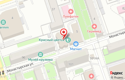 Строящиеся объекты ПАССАЖ-1 на Монастырской улице на карте