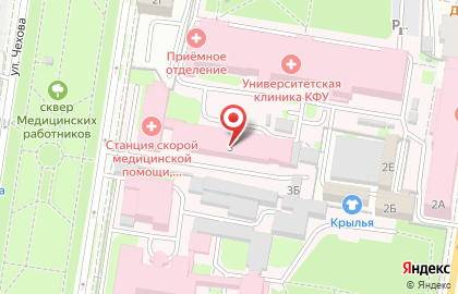 Станция скорой медицинской помощи на улице Чехова на карте