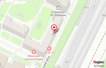 Городская поликлиника №12 на Алексеевской на карте