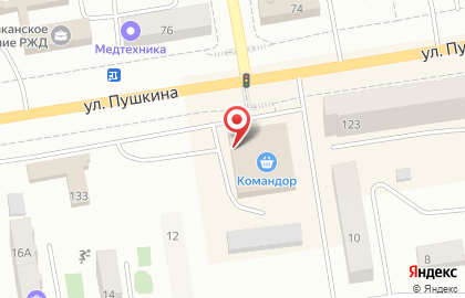 Мебельный салон Командор на улице Пушкина на карте