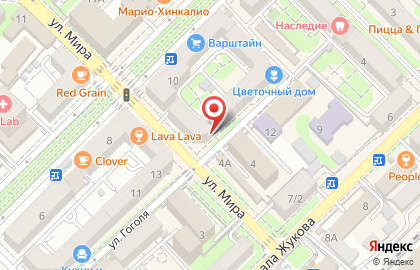 Продуктовый магазин Дана на улице Гоголя на карте