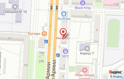 Магазин Радиотовар.рф на улице 64-й Армии на карте