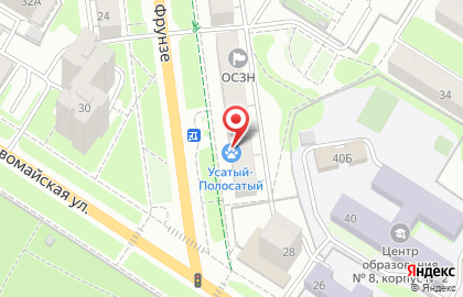 Зоомагазин Усатый-Полосатый в Советском районе на карте