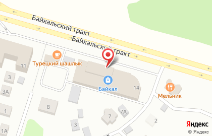 Торговый центр Байкал в Иркутске на карте