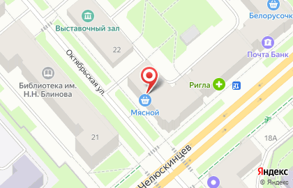 Мясной магазин в Мурманске на карте