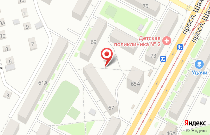 Салон-парикмахерская на проспекте Шахтёров на карте
