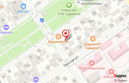 Продуктовый магазин в Краснодаре на карте