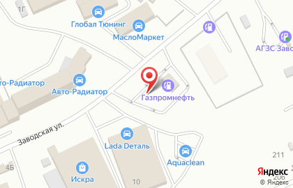 Автомойка Газпромнефть на Заводской улице на карте