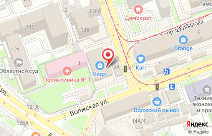 Магазин Империя в Октябрьском районе на карте