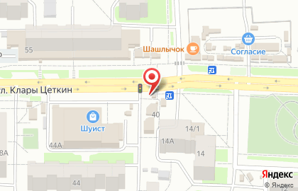 Лото на улице Клары Цеткин на карте