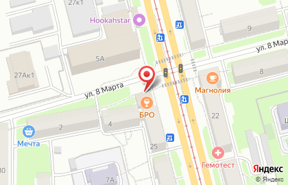 Магазин Автомир на улице 8 Марта на карте