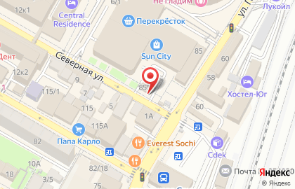 Магазин бытовой химии Хозяюшка в Центральном районе на карте