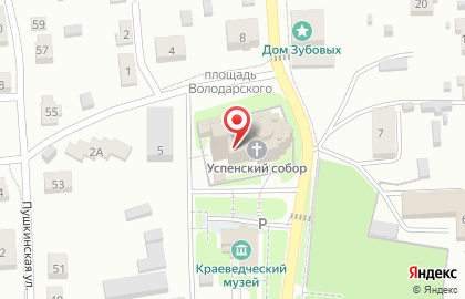 Успенский кафедральный собор в Кашире на карте