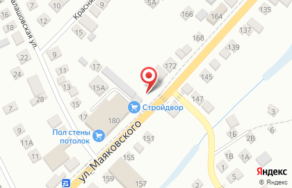 База строительных и отделочных материалов, ИП Клокова Ю.М. на улице Маяковского на карте