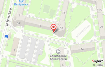 Салон-парикмахерская Гламур на улице Новосёлов на карте