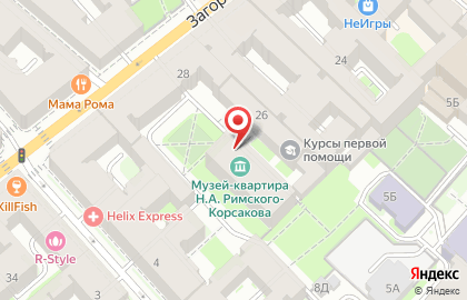 Мемориальный Музей-квартира Н.а.римского-корсакова на карте