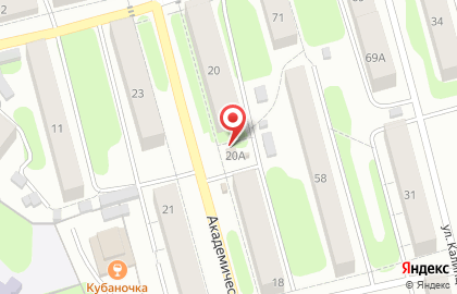 Мини-маркет 4за.рф на Академической улице на карте