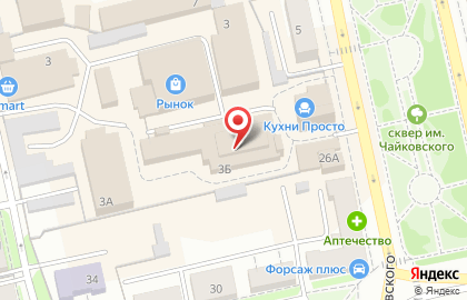 Магазин Коллекция Дверей на улице Чайковского на карте