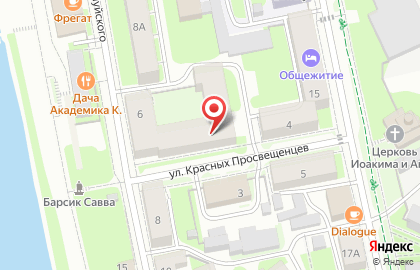 Общежитие в Пскове на карте