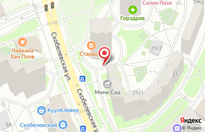 Мясной магазин на Скобелевской улице на карте