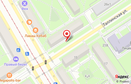 Аварийно-диспетчерская Служба жкс # 1 на Таллинской улице на карте
