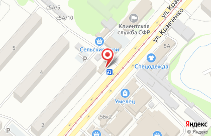 Киоск печатной продукции Лига Пресс в Красноярске на карте