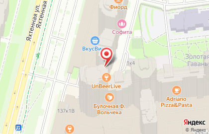 Пивной бар UnBeerLive на метро Беговая на карте