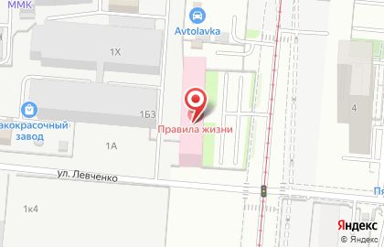 Вектор на улице Карпинского на карте