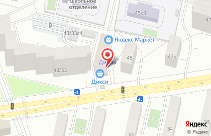 Супермаркет ДИКСИ на улице Юных Ленинцев на карте