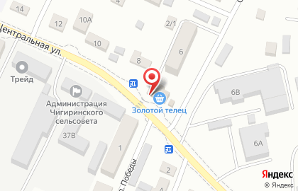 Мини-маркет Золотой телец на Центральной улице на карте