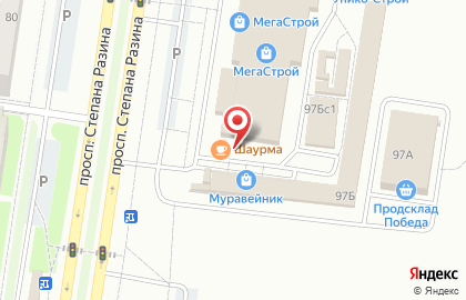 Киоск по продаже фруктов и овощей в Автозаводском районе на карте