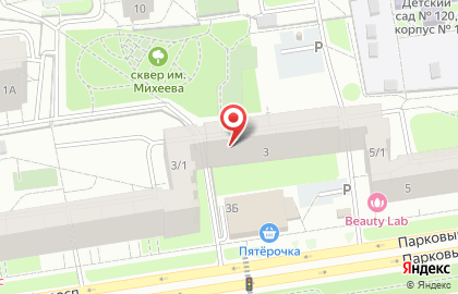 Ясли-сад Березка на Парковом проспекте на карте