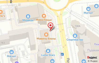 Кафе быстрого обслуживания Мамины блины на Пушкинской улице на карте