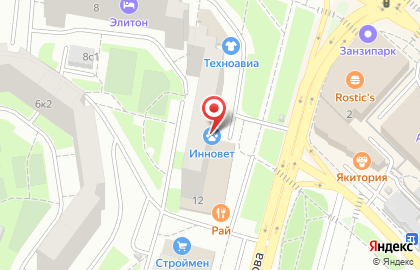 Ветеринарная клиника Инновет на улице Генерала Кузнецова на карте