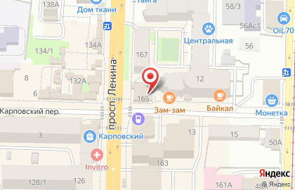 Киоск по продаже фруктов и овощей в Томске на карте
