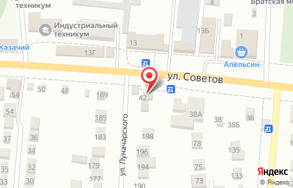 Магазин автозапчастей на улице Советов 42 на карте
