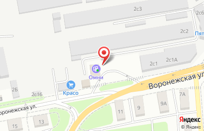 АЗС Омни на Воронежской улице на карте