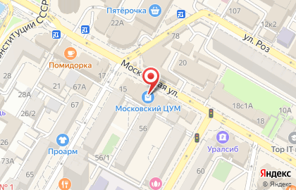 Банкомат Банк Петрокоммерц на Московской улице на карте
