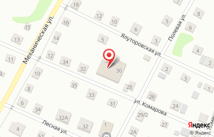 Магазин промтоваров на ул. Комарова, 30 на карте