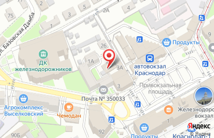 Краснодарское линейное управление МВД России на транспорте на карте