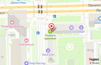 Аптека Планета здоровья на метро Московская на карте